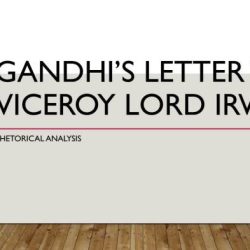 Letter to viceroy lord irwin