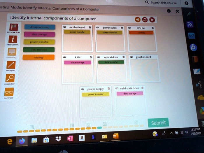 Lab 1-3: testing mode: identify internal components of a computer